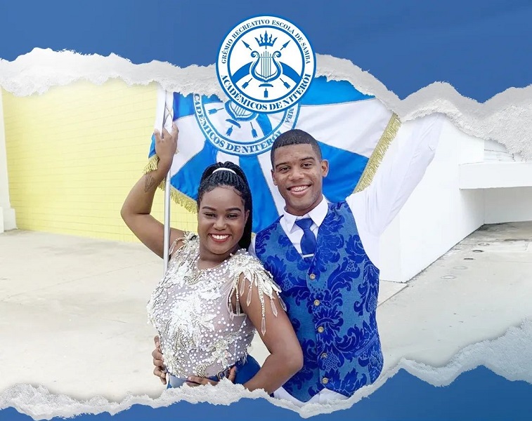 Acadêmicos de Niterói apresenta o novo casal de mestre-sala e porta-bandeira