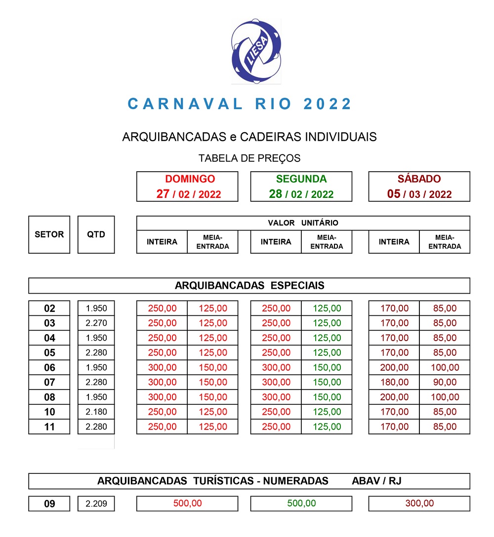 Venda de ingressos de arquibancadas para o Grupo Especial começa dia 14 (confira os valores)