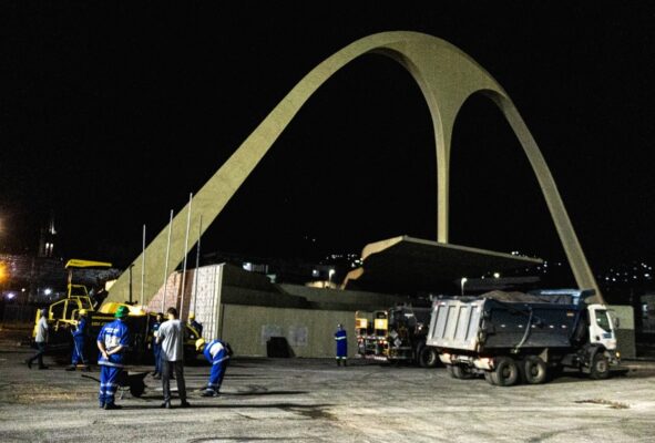 Sapucaí ganha asfalto novo para o Carnaval 2026