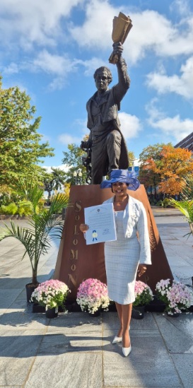 Selminha Sorriso representa o Brasil em homenagem a Solomon Northup nos EUA