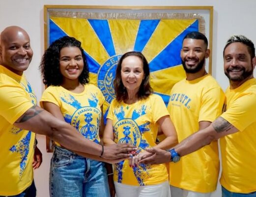 Tuiuti 2026: Casal de mestre-sala e porta-bandeira com equipe de peso!