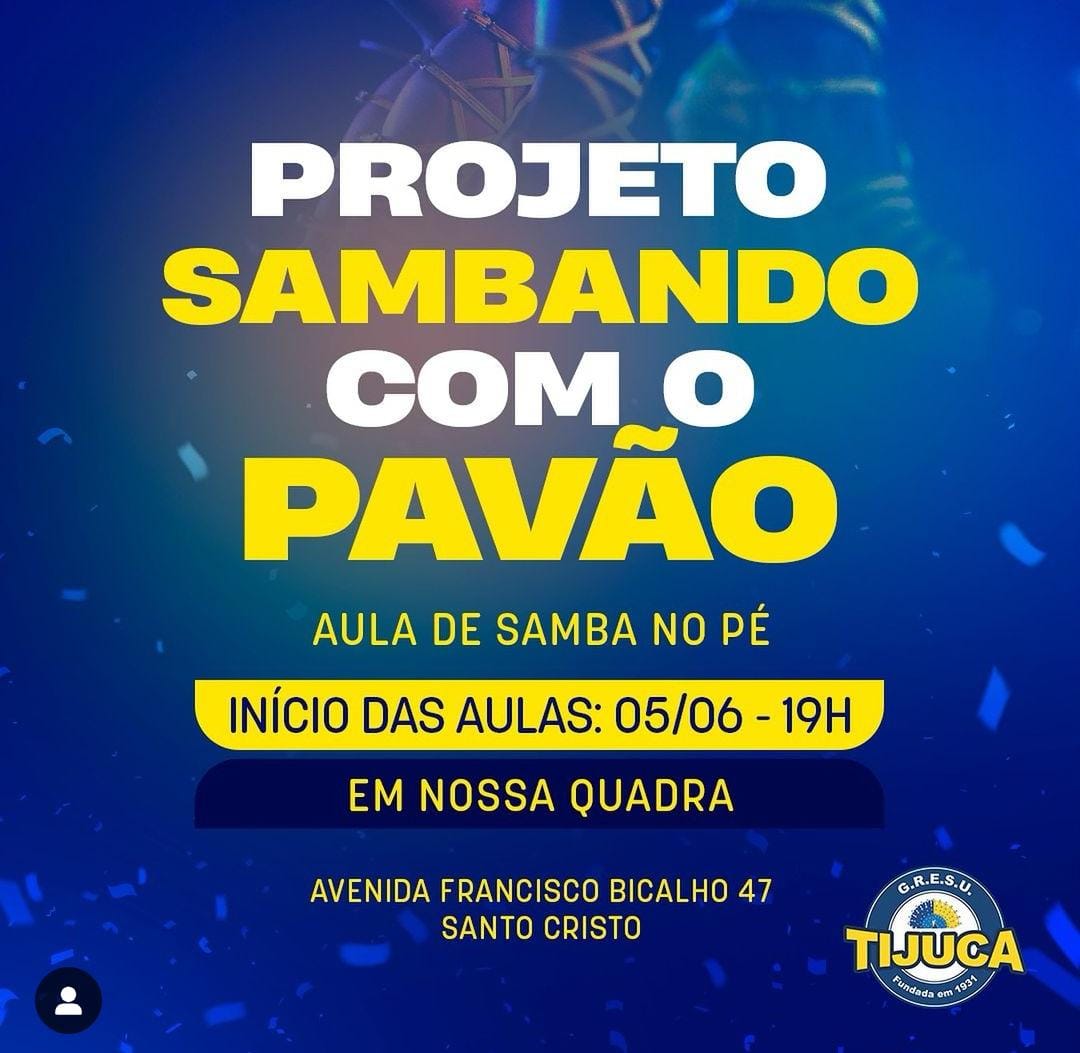 Unidos da Tijuca divulga oficina de passistas e percussionistas
