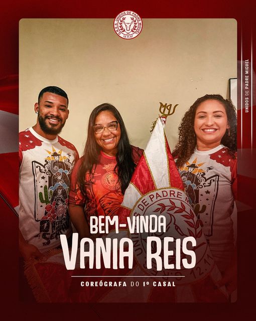 Vânia Reis assume como Coreógrafa do Primeiro Casal da Unidos de Padre Miguel para o Carnaval de 2025