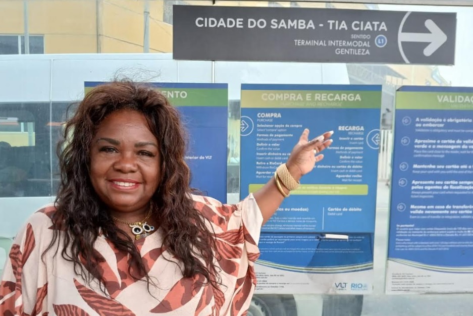 Estação do VLT na Cidade do Samba agora homenageia Tia Ciata!